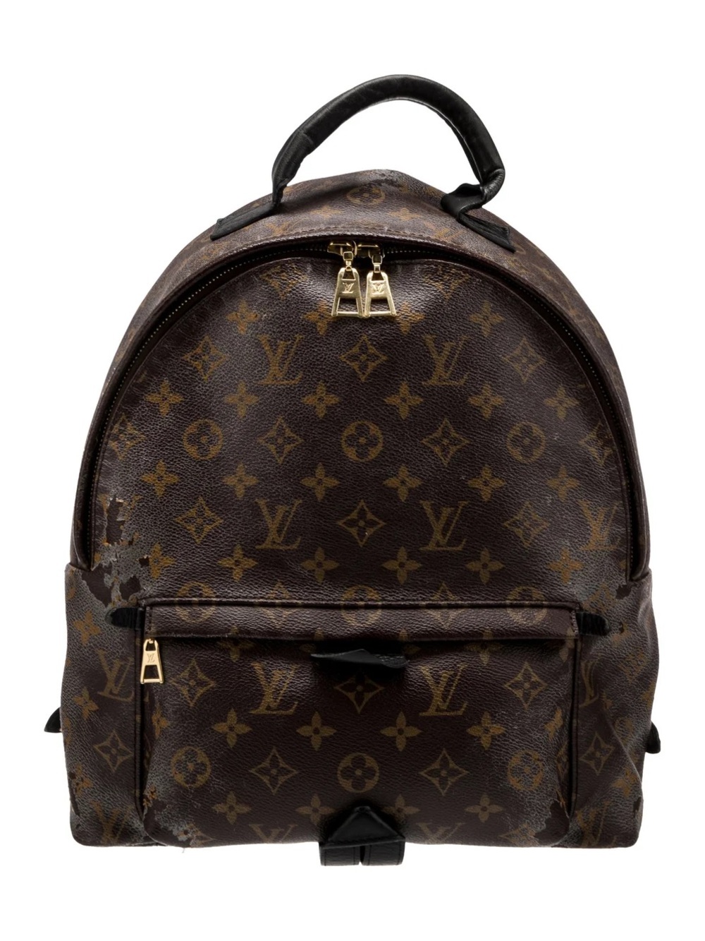 Louis Vuitton Monogram Canvas Backpack in Brown with Gold Hardware